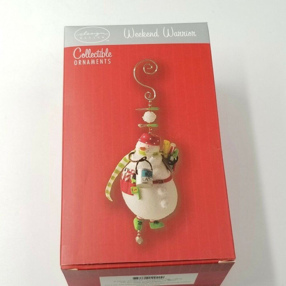 Snowman Handyman Christmas Ornament Ingrid Weekend Warrior New